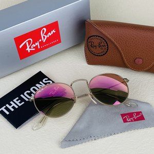 Ray-Ban Fashion Pink Copper Flash Sunglasses For Men And Women✻R12